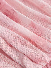 MOD Tie Dye Knot Front Flounce Sleeve Crop Top